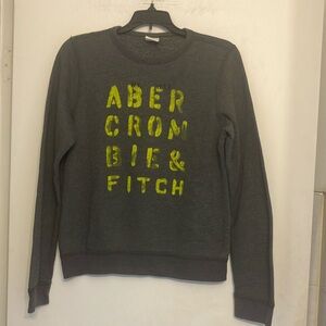 Abercrombie & fitch kids crew new grey sweatshirt intensional distressing XL